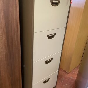 Used Brown And Cream 4 Drawer Filing Cabinet With Key
