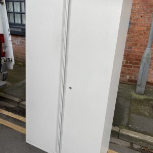 Used Tall Steel Lockable Two Door Cupboard