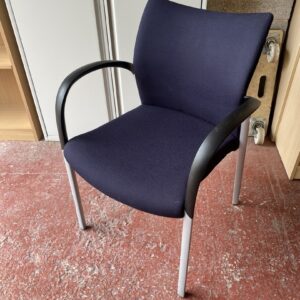 Used Senator Blue Fabric Medium Back Meeting Chair
