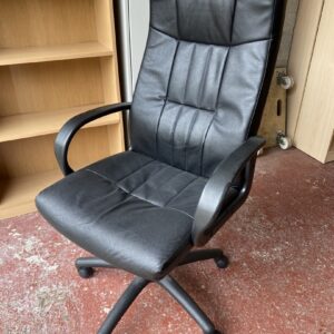 Used Black Faux Leather Managers Chair
