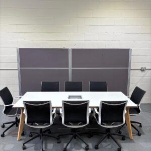 White Boardroom Table And Chairs